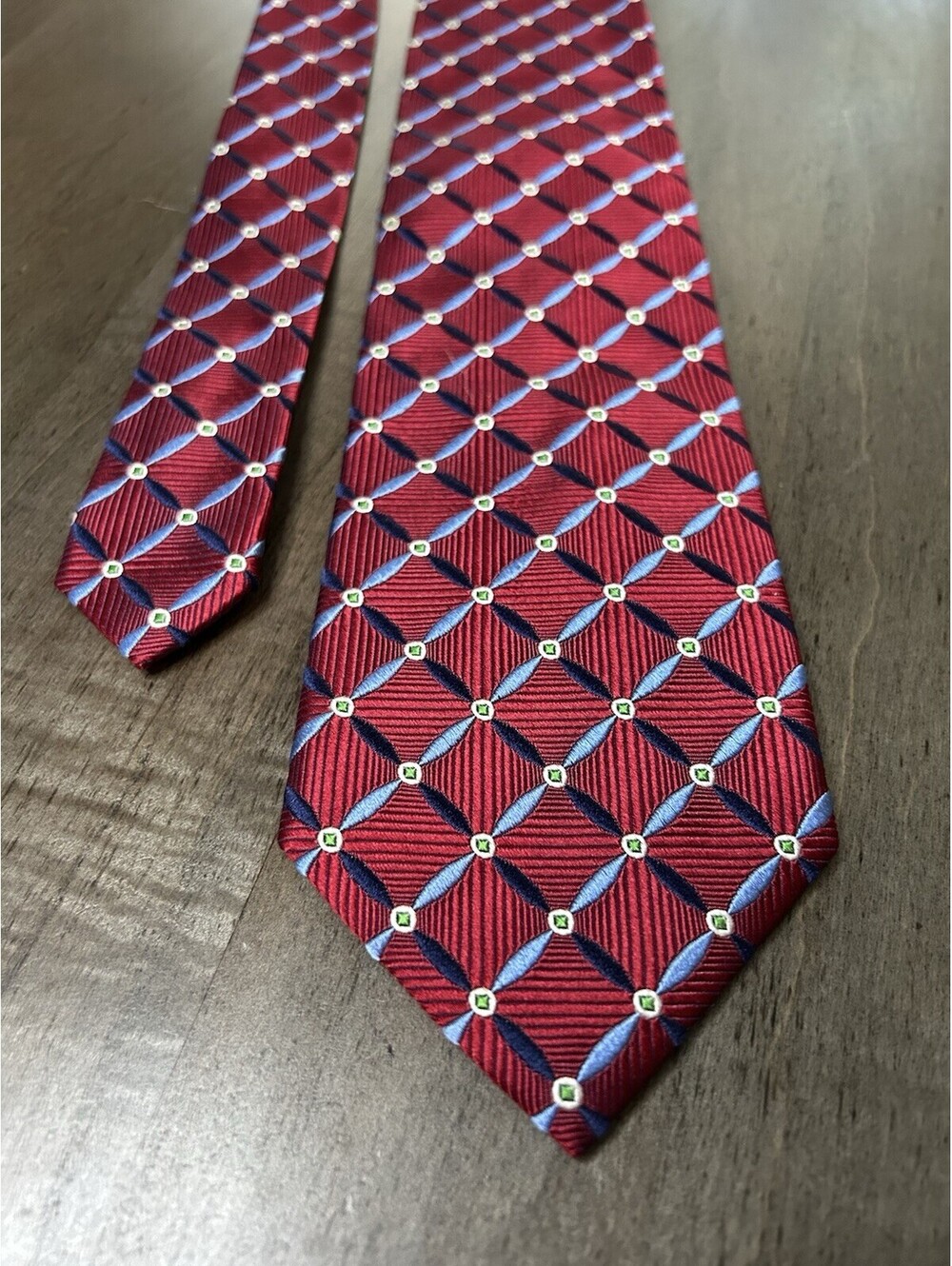 Jos A Bank Signature Collection Silk Tie Geometric Diamond